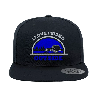 I Love Peeing Outside Embroidered Flat Bill Cap